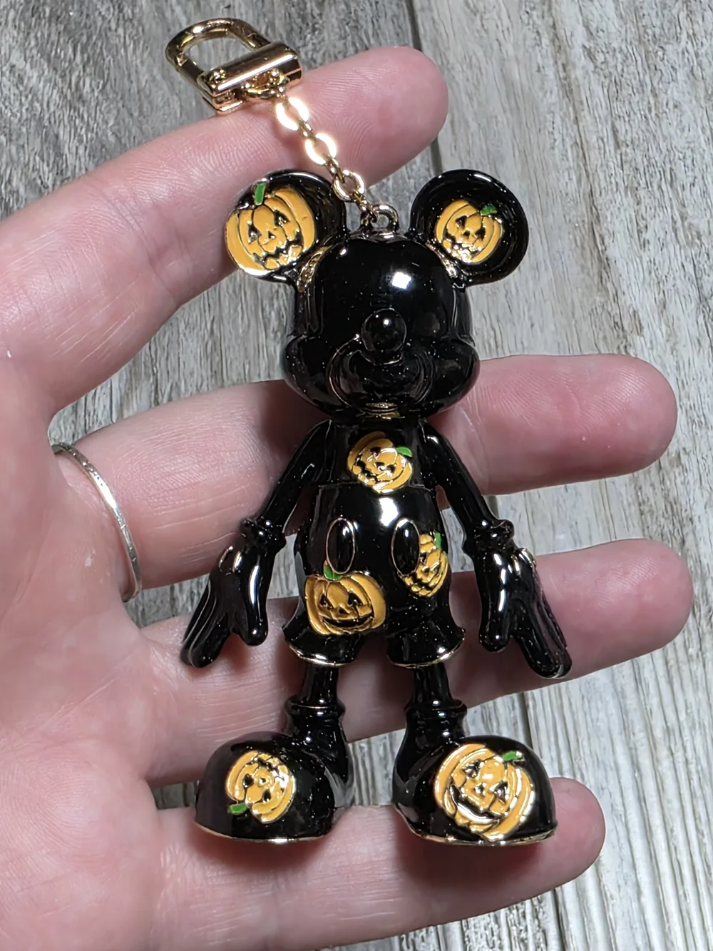 BaubleBar Disney Mickey Mouse Halloween Spider Web & Pumpkins Bag Charm Set *NIB